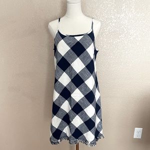 Natural Reflections Picnic blanket spaghetti strap dress size L 100% cotton